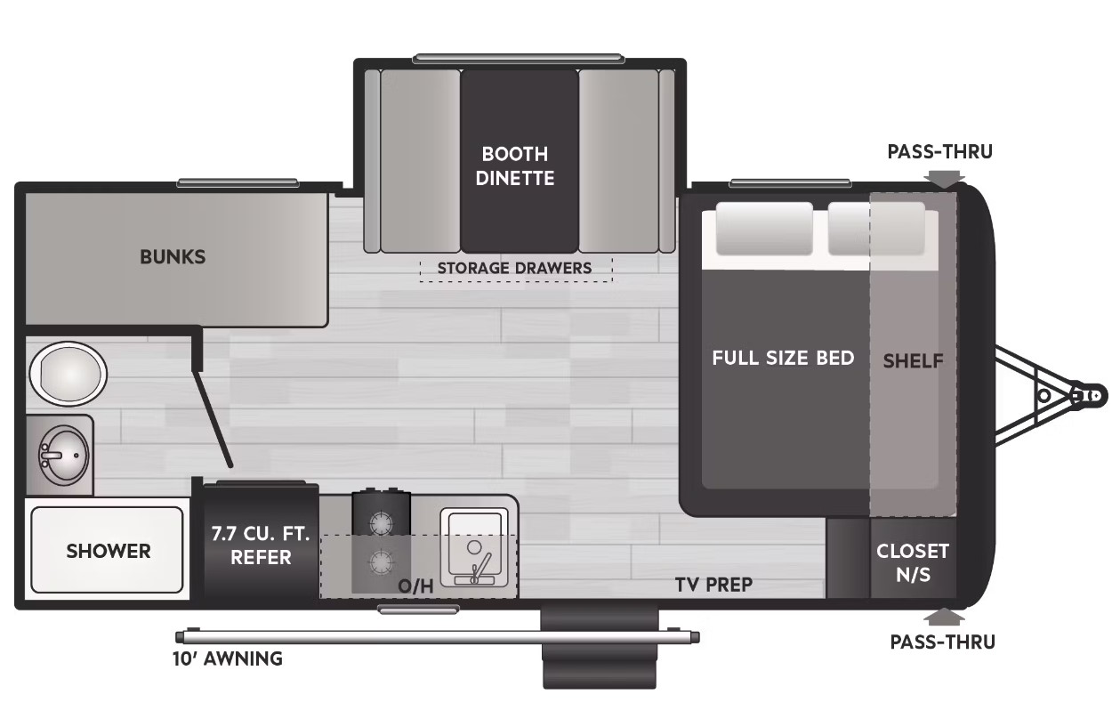 სქემის მოდელები Keystone Springdale 1760BH