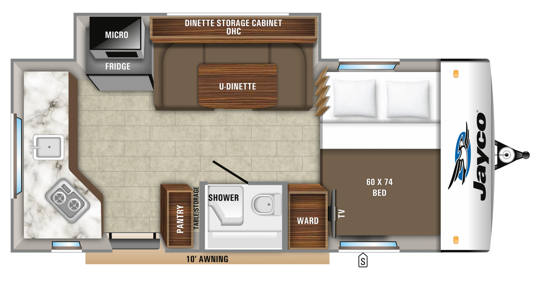 სქემის მოდელები Jayco Hummingbird 17RK