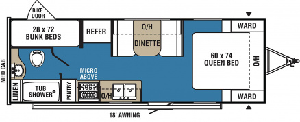 სქემის მოდელები Coachmen Clipper Ultra-Lite 21BH