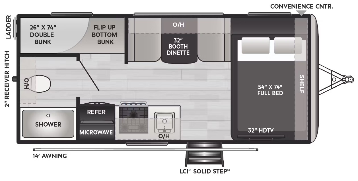 სქემის მოდელები Keystone Outback OBX 17BH