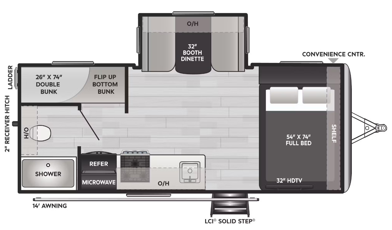 სქემის მოდელები Keystone Outback OBX 18BHS