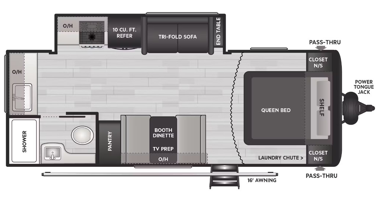 სქემის მოდელები Keystone Hideout 22MLS